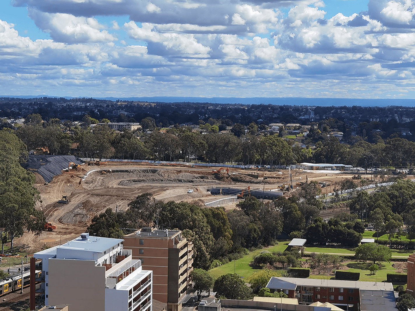 Work site of Parramatta's new Aquatic and Leisure Centre