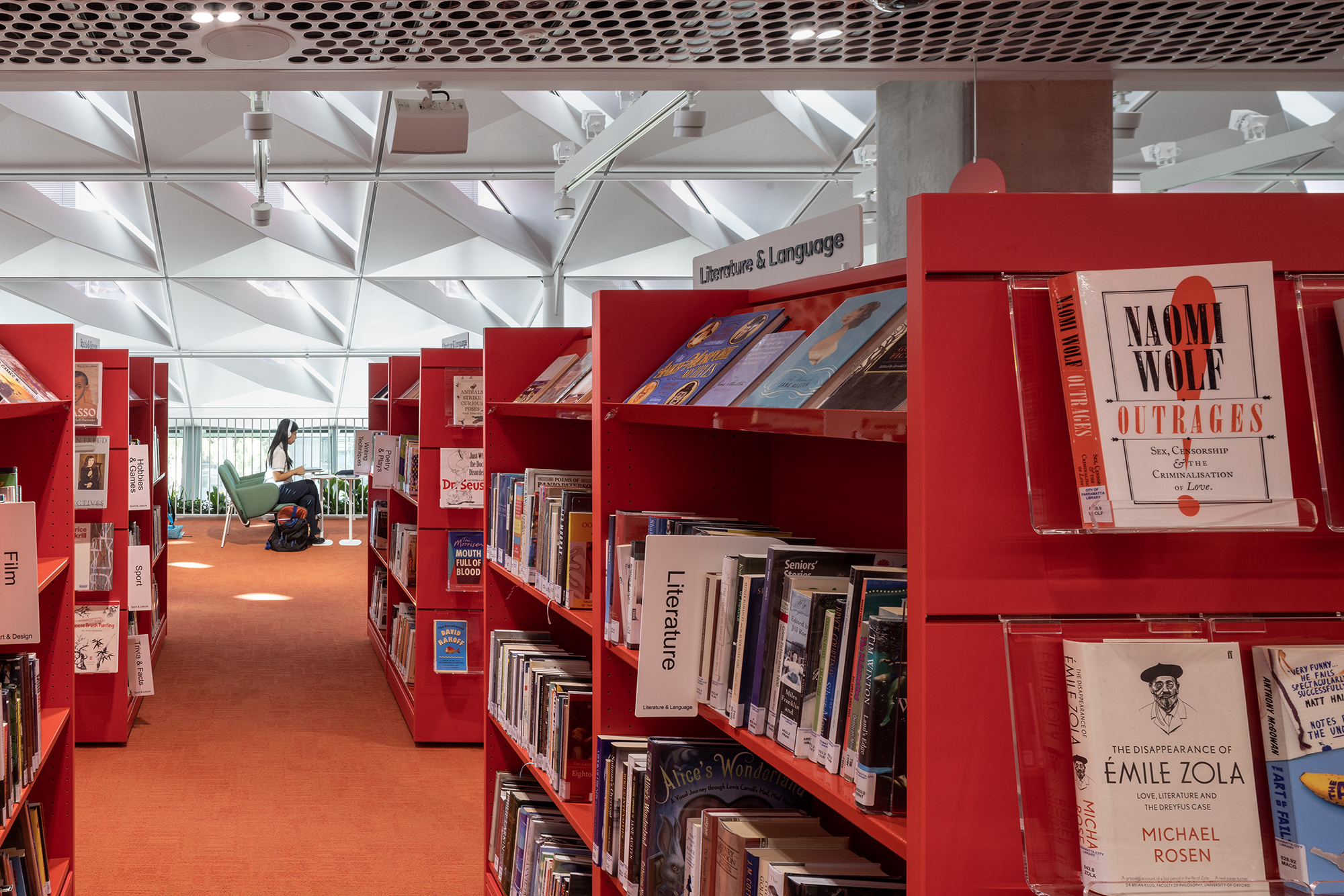 book shelves in Library