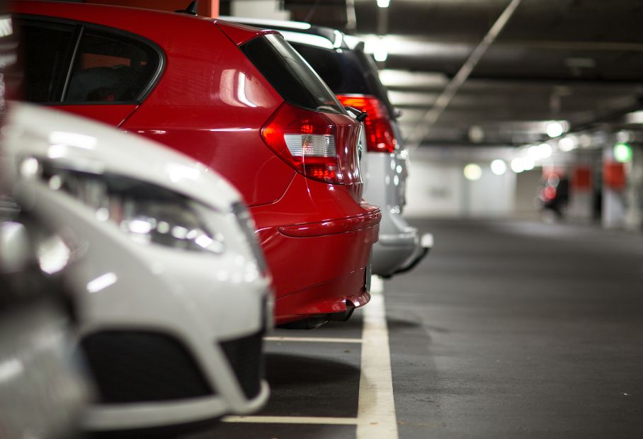 Cars in car park