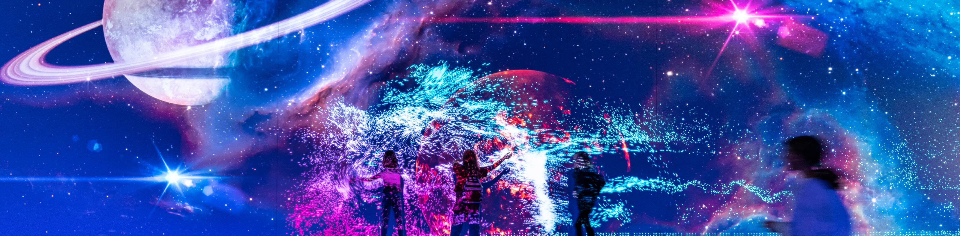 Wallpaper of galaxy and planets