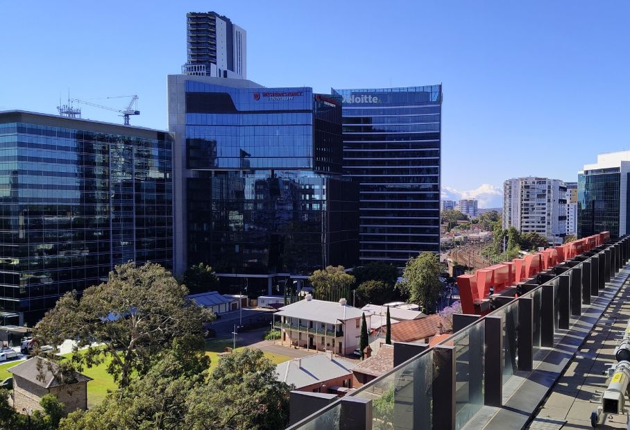 Parramatta CBD buildings and houses