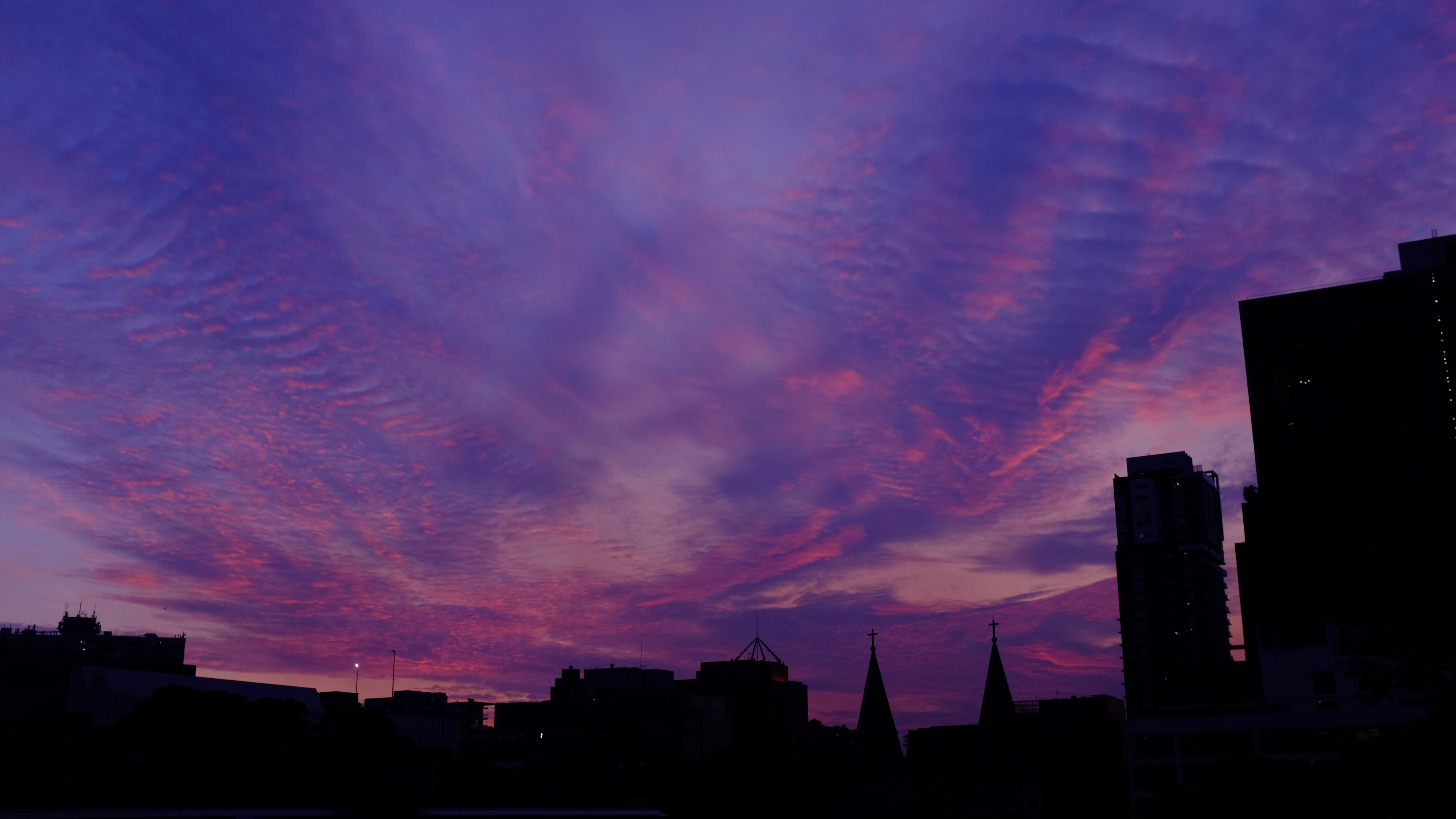 Purple and pink sunset