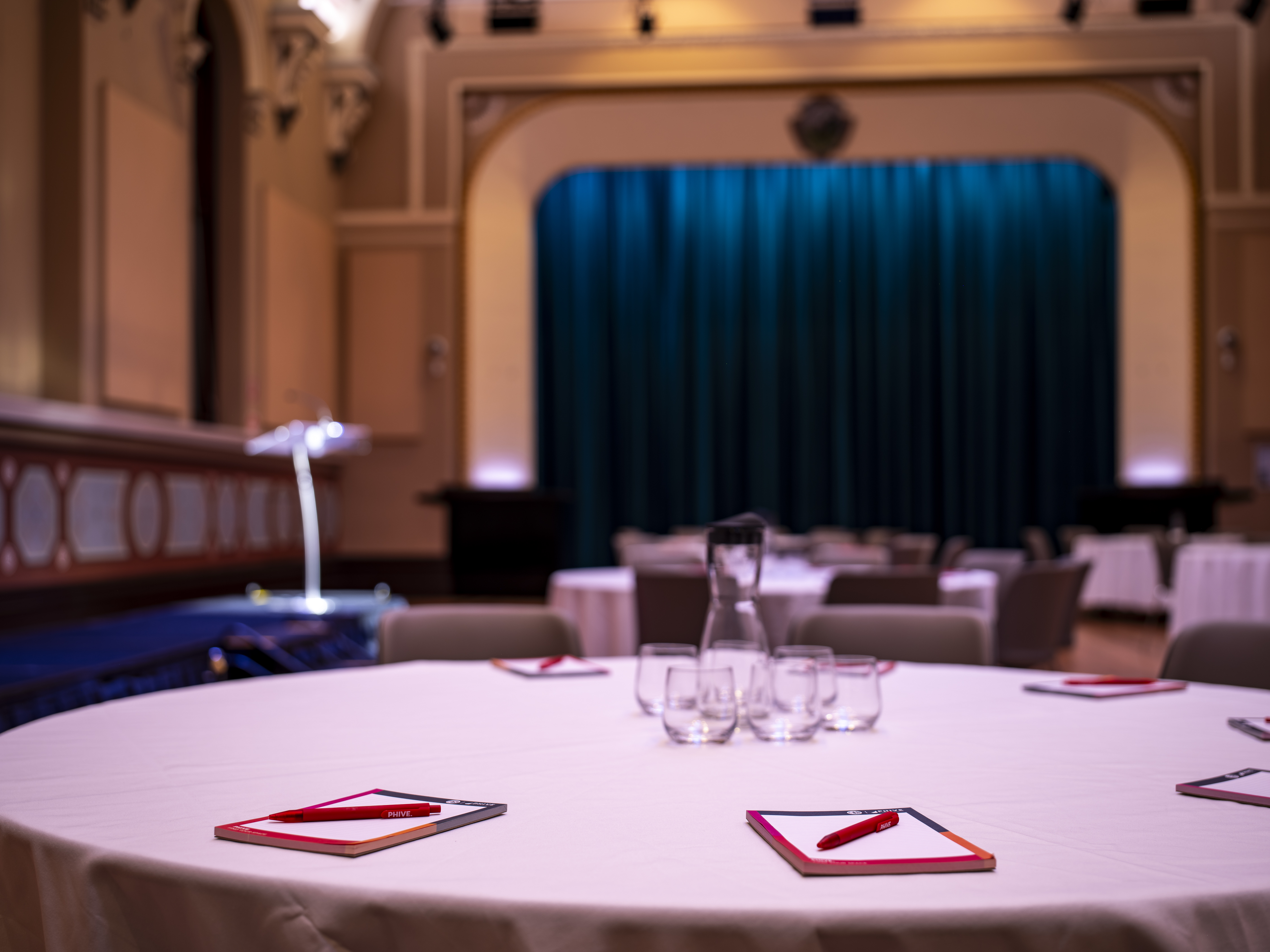 Town Hall Table Conference Set Up