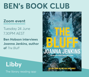 Ben's book club event on 24 June at 7:30pm