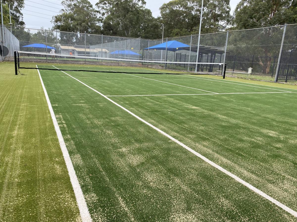 Image of resurfaced tennis court