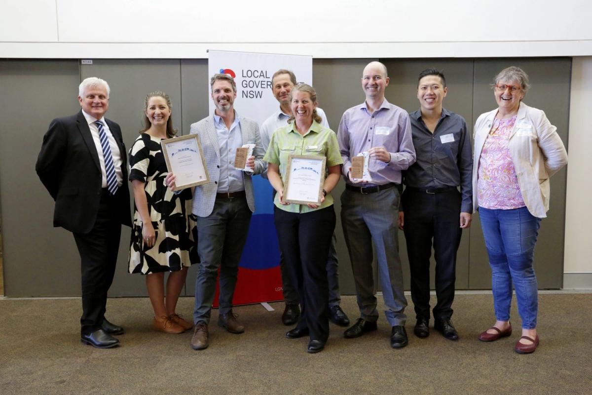 City of Parramatta staff accepting award