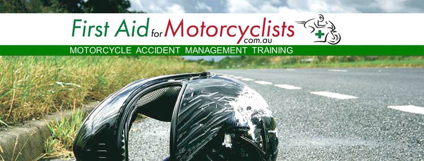 Motorcyclist helmet on the road 