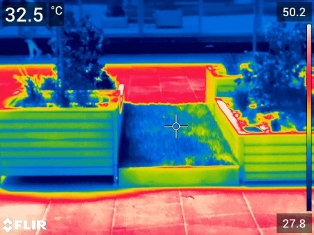 Heat map where planter boxes are located