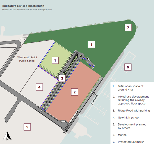 map of Wentworth Point site 