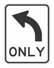 Left only sign
