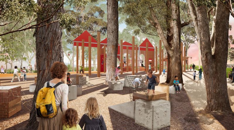 Artist impression of the new playground 