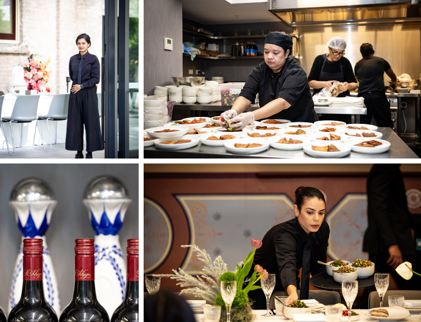 Open catering: Chefs, cooks and wait staff appreciate the purpose-built commercial kitchen and servery.