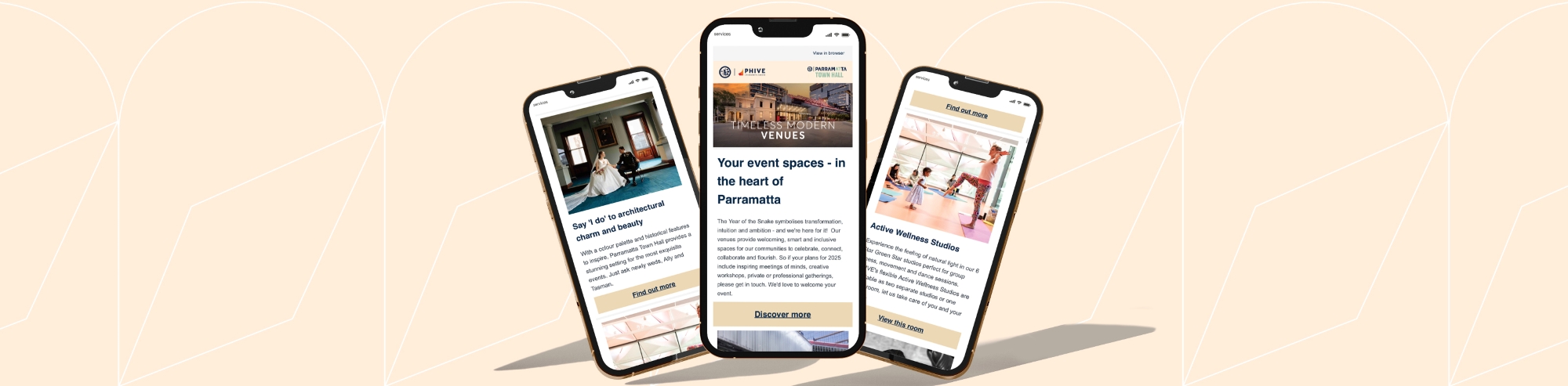 Mobile phones with example venues edm