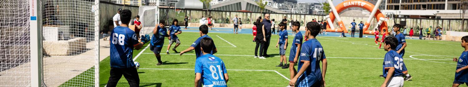 soccer field with players