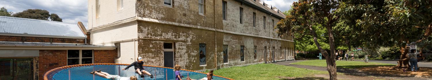 Image of children on trampoline